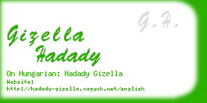 gizella hadady business card